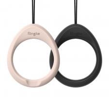 Juego de 2 anillos para dedo Ringke en negro y rosa Juego de 2 anillos para dedo Ringke en negro y rosa