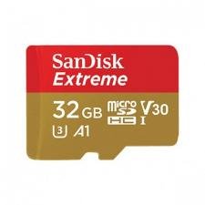 Tarjeta de Memoria SanDisk Extreme MicroSDHC 32GB CLASE A1 U3 V30 100MB/s con Adaptador SD