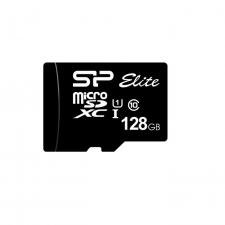Tarjeta de memoria Silicon Power ELITE, MicroSDHX, 128 GB, Clase 10, UHS-I, r/w máx.  85/10 MB/s, tensión: 2,7 V - 3,6 V, adaptador SD, 15 x 11 x 1 mm, 0,6 g, negro