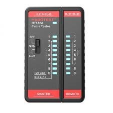 Medidor digital Habotest HT812A, Probador de cables de red y telefónicos RJ45, RJ14, RJ12, RJ9, Negro